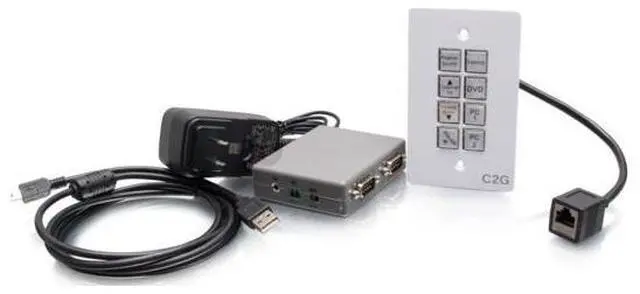 Alt view image 4 of 4 - C2G AV Controller - Universal remote control - 8 buttons - Cable/infrared - White C2G50348