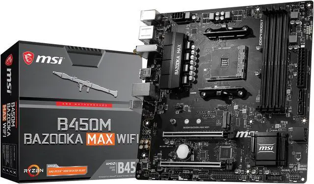 Alt view image 9 of 10 - MSI B450M BAZOOKA MAX WI-FI w/ DDR4-2666, 7.1 Audio, M.2, Gigabit LAN, 802.11ac