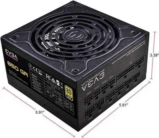 Alt view image 2 of 7 - EVGA SuperNOVA 850 GA, 80 Plus Gold 850W, Fully Modular, Eco Mode, 10 Year Warranty, Includes Power ON Self Tester, Compact 150mm Size, Power Supply 220-GA-0850-X1