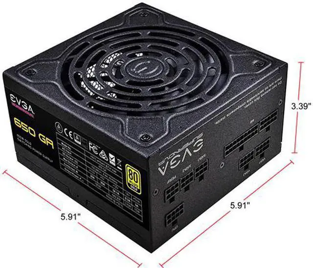 Alt view image 4 of 6 - EVGA SuperNOVA 650 GA, 80 Plus Gold 650W, Fully Modular, ECO Mode with Dbb Fan, 10 Year Warranty, Compact 150mm Size, Power Supply 220-GA-0650-X1