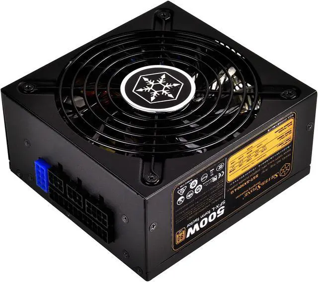 Alt view image 5 of 18 - SilverStone Technology 500W SFX-L Form Factor 80 PLUS GOLD Full Modular Lengthened Power Supply with +12V single rail, Active PFC (SX500-LG)