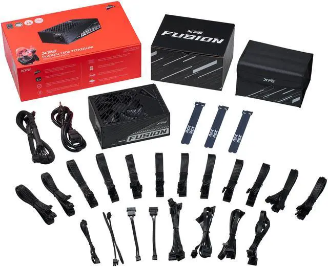 Alt view image 3 of 9 - XPG Fusion 1600W 80+ Titanium Gaming PSU Full Modular, 5080 5090 ATX 3.1 & PCIE 5.0 Ready, Dual 12VHPWR Connectors, 80 PLUS Cybernetics Titanium Certified, 12-Year Warranty