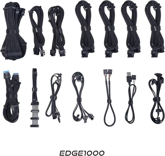 Alt view image 7 of 7 - LIAN LI Edge series EG1000 Black, 1000W ATX12V v3.1, 80 PLUS PLATINUM Certified , Full Modular Power Supply