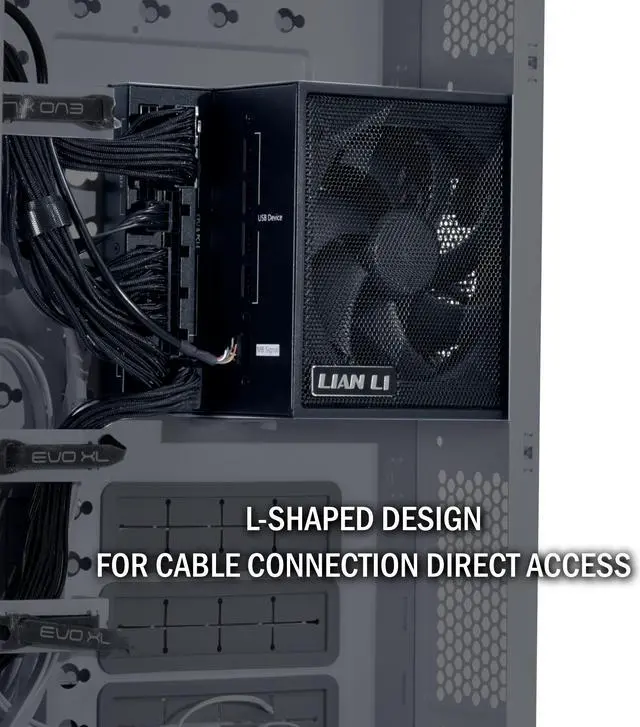 Alt view image 5 of 7 - LIAN LI Edge series EG1300 Black, 1300W ATX12V v3.1, 80 PLUS PLATINUM Certified , Full Modular Power Supply