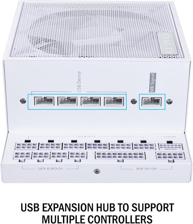 Alt view image 4 of 7 - LIAN LI Edge series EG1300 White, 1300W ATX12V v3.1, 80 PLUS PLATINUM Certified , Full Modular Power Supply