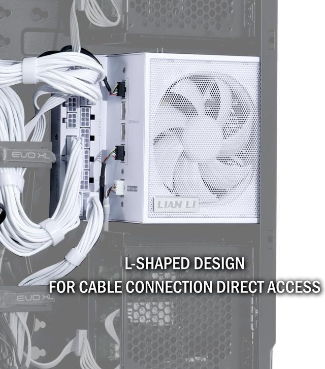 Alt view image 5 of 7 - LIAN LI Edge series EG1300 White, 1300W ATX12V v3.1, 80 PLUS PLATINUM Certified , Full Modular Power Supply