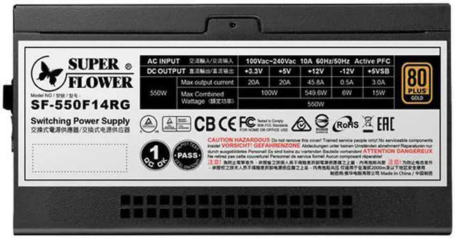 Alt view image 5 of 7 - Super Flower Leadex III ARGB 550W 80+ Gold, 10 Years Warranty, Addressable LEDs With 5V Motherboard Sync/Analog Controlled, ECO Fanless & Silent Mode, Full Modular Power Supply, SF-550F14RG