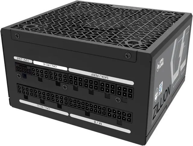 Alt view image 9 of 9 - Super Flower Zillion FP 850W Cybenetics Platinum, Full Modular Embossed Cables, ATX 3.1 / PCIe 5.1, W/12V-2x6 Native Cable, Power Supply, FDB Fan, SF-850Z12FP, Black version