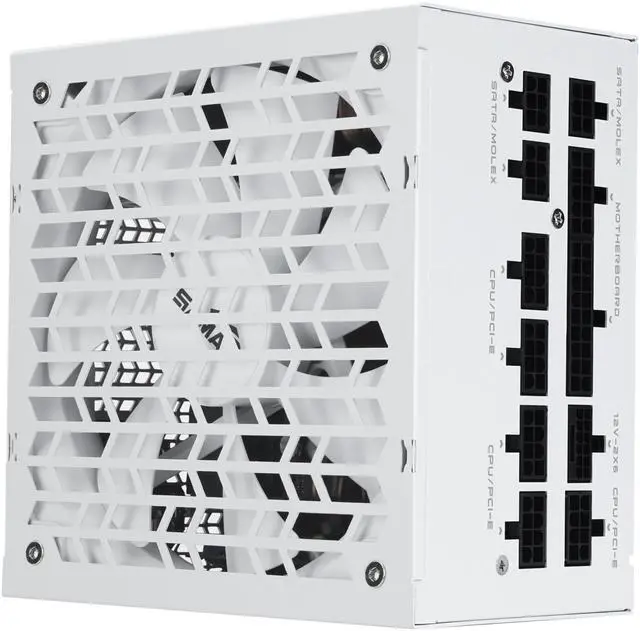 Alt view image 3 of 12 - SAMA G1000W ATX 3.1 Power Supply, 1000W, Cybenetics Gold Standards, PCIe 5.1 Ready, Full Modular, Japanese Capacitors, FDB Fan, White Version