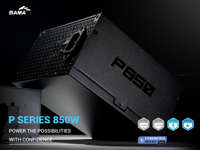 SAMA Alimentatore 850W ATX 3.1 – 80+ Bronze, PCIe 5.1 450W, Ventola 120mm Silenziosa, Active PFC, Garanzia 3 Anni Per PC Gaming E Workstation