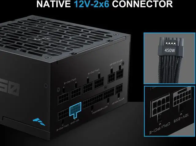 Alt view image 3 of 11 - SAMA G750W ATX 3.1 Power Supply, 750W, Cybenetics Gold Standards, PCIe 5.1 Ready, Full Modular, Japanese Capacitors, FDB Fan, Black Version