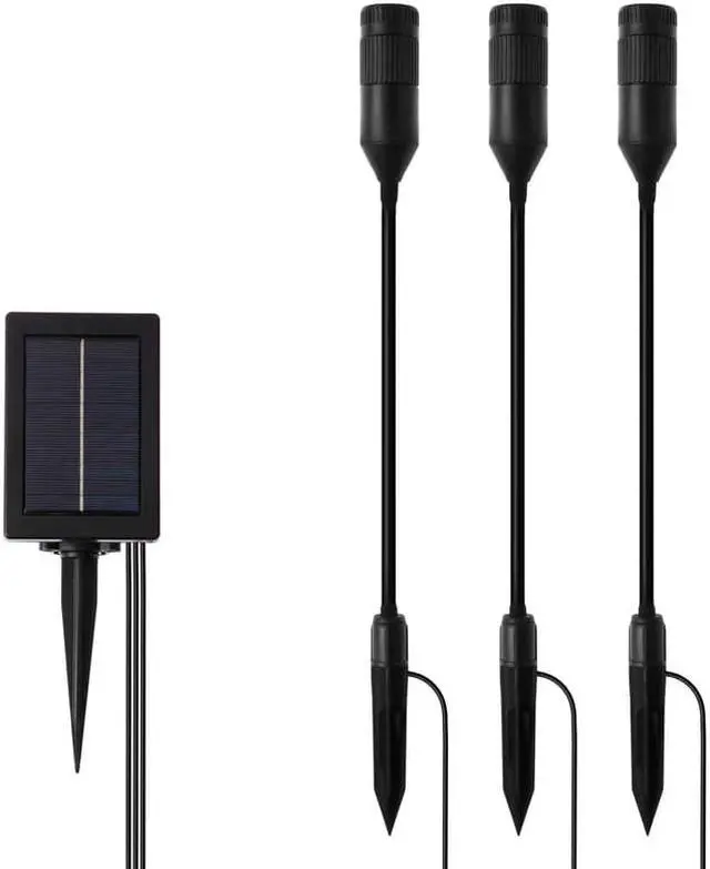 Alt view image 2 of 16 - Home Zone Security Solar Spotlights - High Brightness Outdoor Decorative Landscape Solar Spotlight with 10ft. Cable from Light to Panel, 6-Pack