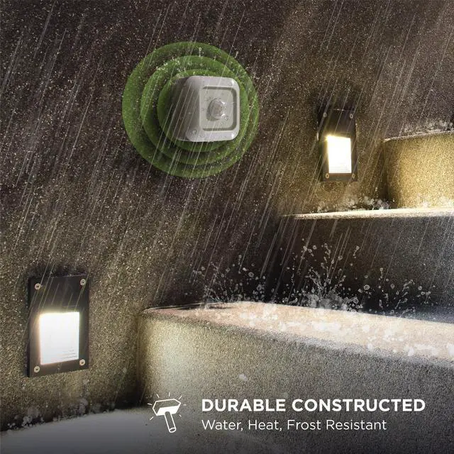 Alt view image 9 of 10 - Home Zone Security High Quality Constructed Linkable Flood Light Range Extension Motion Sensor - Energy Efficient, Up to 327ft Transmission Distance, and 4 Channel Selections