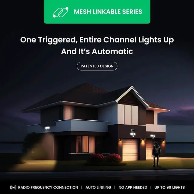 Alt view image 2 of 7 - Home Zone Security 2 Pack Solar Floodlights Outdoor with Motion Sensor 40 x 180°, 1500 Lumens, 5000K Bright White, Dusk to Dawn, Aluminum Adjustable Heads, Waterproof Flood Lights Backyard Patio
