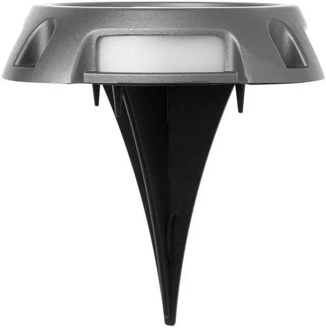 Alt view image 2 of 15 - Home Zone Security Solar Deck Lights - Outdoor Weatherproof LED Deck Lights with Stakes and No Wiring Required, 4-Pack, Black, 1-Set (ELJ7307V)