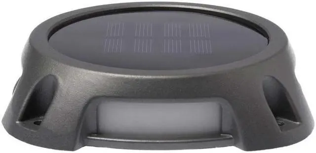 Alt view image 3 of 15 - Home Zone Security Solar Deck Lights - Outdoor Weatherproof LED Deck Lights with Stakes and No Wiring Required, 4-Pack, Black, 1-Set (ELJ7307V)