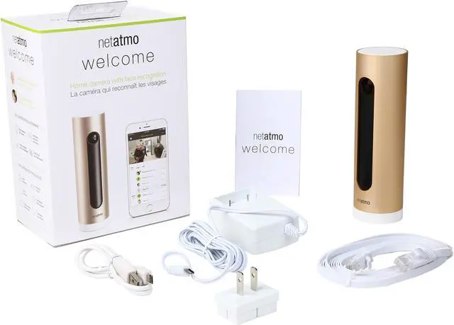 Alt view image 7 of 7 - Netatmo NSC01-US Welcome HD 1080P Night Vision Face Recognition Wireless Home Security Camera