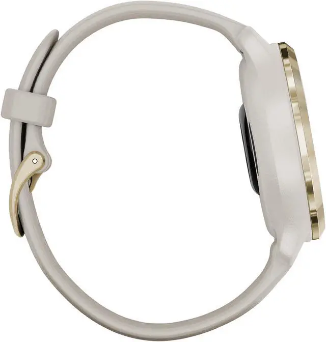 Alt view image 8 of 9 - Garmin Venu 2S, Smaller-Sized GPS Smartwatch with Advanced Health Monitoring and Fitness Features, Light Gold Stainless Steel Bezel with Light Sand Case and Silicone Band (010-02429-01)
