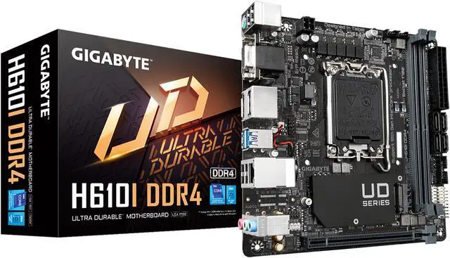 Alt view image 7 of 7 - GIGABYTE H610I DDR4 Intel H610 LGA 1700 Mini-ITX Motherboard with DDR4, Single M.2, PCIe 4.0, USB 3.2 Gen1, Intel GbE LAN Chip