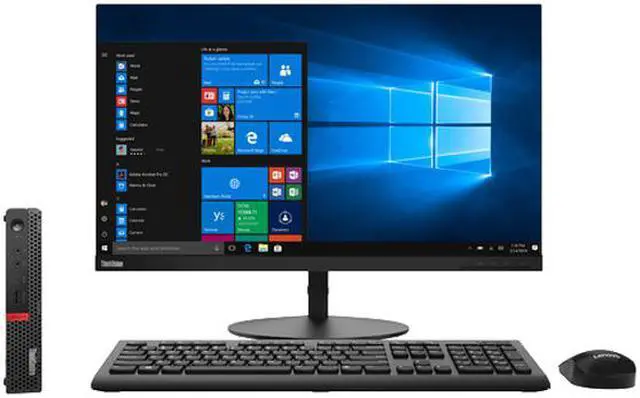 Alt view image 4 of 6 - Lenovo ThinkCentre M920x Tiny Desktop Computer i7-8700T 8GB 256GB SSD Win 10 Pro