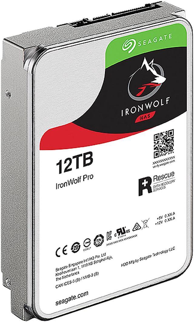 Seagate IronWolf 12TB NAS Internal Hard Drive HDD – CMR 3.5 Inch SATA 6Gb/s  7200 RPM 256MB Cache for RAID Network Attached Storage – Frustration Free