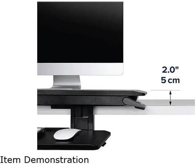 Alt view image 5 of 6 - Ergotron 33-467-921 WorkFit-TX Standing Desk Converter, Sit-Stand Desk Workstation - Height-Adjustable Keyboard