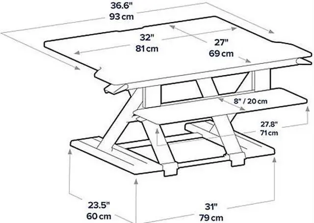 Alt view image 6 of 6 - Ergotron 33-467-921 WorkFit-TX Standing Desk Converter, Sit-Stand Desk Workstation - Height-Adjustable Keyboard