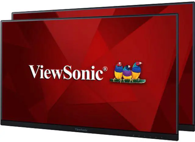 Alt view image 8 of 9 - ViewSonic VA2456-MHD_H2 Dual Pack Head-Only 1080p 100Hz IPS Monitors with Ultra-Thin Bezels, HDMI, DisplayPort and VGA for Home and Office