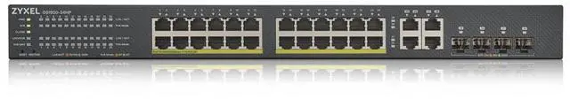 Alt view image 2 of 4 - ZyXEL 24-Port Gigabit Smart Nebula Cloud Managed PoE Switch, 24 PoE+ Ports at 375W with 4 SFP Uplinks, TAA Compliant, GS1920-24HPv2