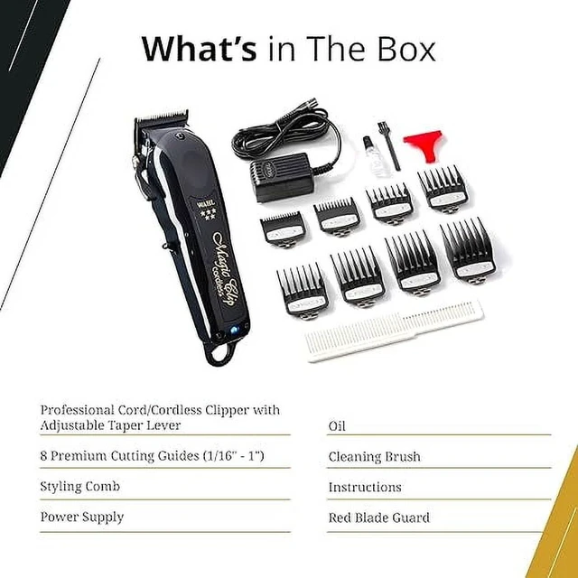 Alt view image 10 of 13 - Wahl Professional 5 Star Black Cordless Magic Clip Hair Clipper - 3026432
