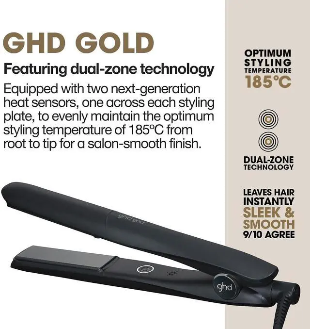 Alt view image 3 of 10 - GHD Gold 1" Flat Iron Hair Straightener | Professional Ceramic Hair Straightening Styling Tool for Stronger Hair & More Color Protection