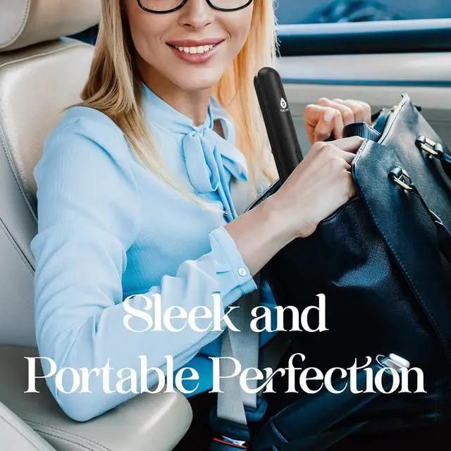Alt view image 10 of 10 - Pursonic USB Rechargeable Cordless Hair Straightener with 2 * 4500mah Batteries - Portable Hair Straightener with 3 Temp Level, LED Indicators & Ceramic Coated Flat Iron (Black),RHS48BK