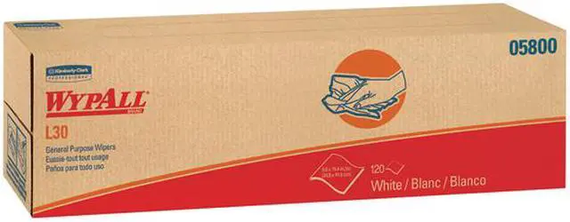 Alt view image 2 of 4 - WypAll L30 DRC Towels (05800), Strong and Soft Wipes, White, 100 Sheets / Pop-Up Box, 8 Boxes / Case, 800 Wipes / Case