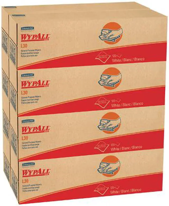 Alt view image 3 of 4 - WypAll L30 DRC Towels (05800), Strong and Soft Wipes, White, 100 Sheets / Pop-Up Box, 8 Boxes / Case, 800 Wipes / Case
