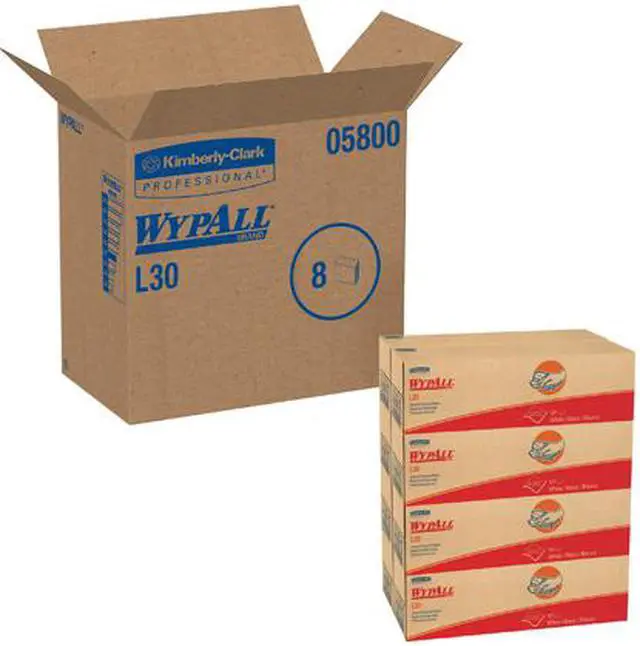 Alt view image 4 of 4 - WypAll L30 DRC Towels (05800), Strong and Soft Wipes, White, 100 Sheets / Pop-Up Box, 8 Boxes / Case, 800 Wipes / Case
