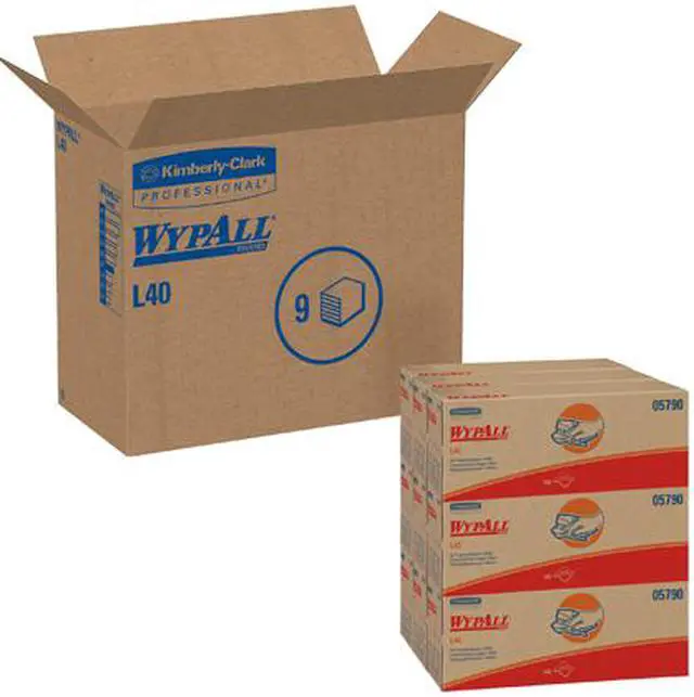Alt view image 4 of 4 - WypAll L40 Disposable Cleaning and Drying Towels (05790), Limited Use Towels, White, 9 Pop Up Boxes per Case, 100 Sheets per Box, 900 Sheets Total