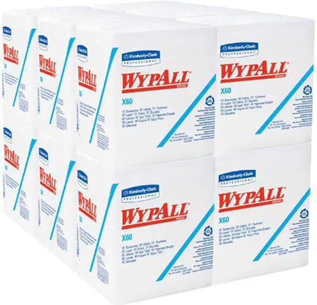 Alt view image 3 of 4 - WypAll X60 Reusable Cloths (34865) Quarterfold Washcloths, White, 76 Sheets / Pack, 12 Packs / Case, 912 Washcloths / Case