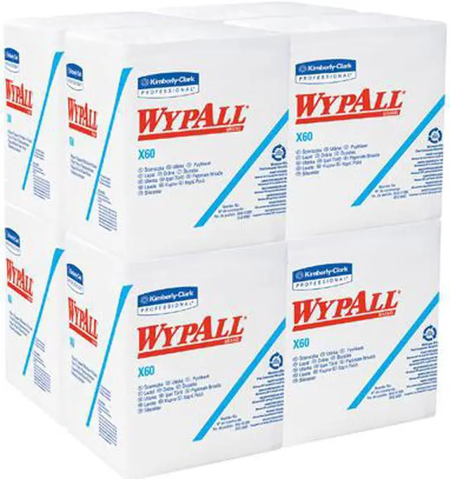 Alt view image 3 of 4 - WypAll X60 Washcloths (41083) with Hydroknit, 12.5 x 10, White, Quarterfold, 8 Packs / Case, 70 Sheets / Pack