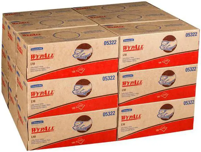 Alt view image 3 of 4 - WypAll L10 Disposable Towels (05322), Limited Use, 1-PLY, Pop-Up Box, White, 18 Boxes / Case, 125 Large Wipes / Box
