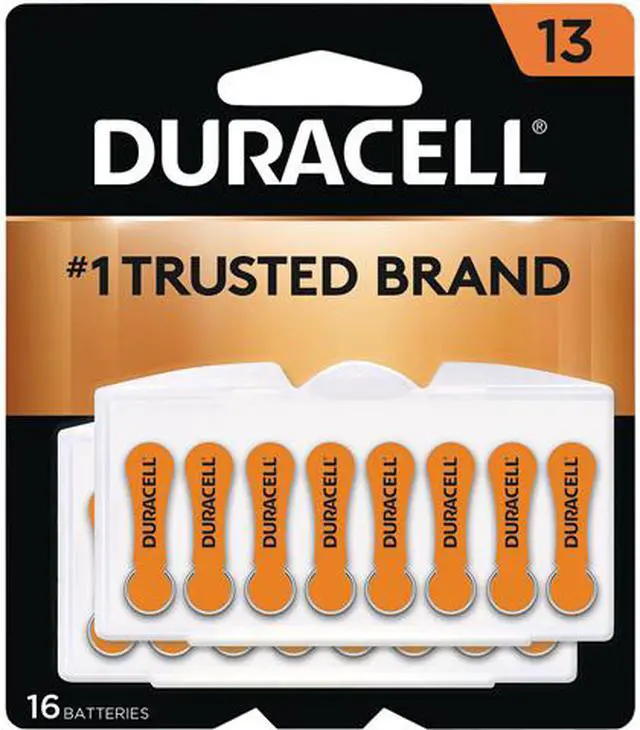 Main image of DURACELL Hearing Aid Easy Tab 13 Zinc Air Battery, 16-pack