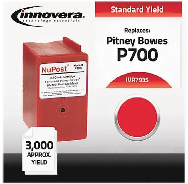 Main image of Innovera Postage Meter Ink, 3000 Page-Yield, Red, Replacement for Pitney Bowes 793-5