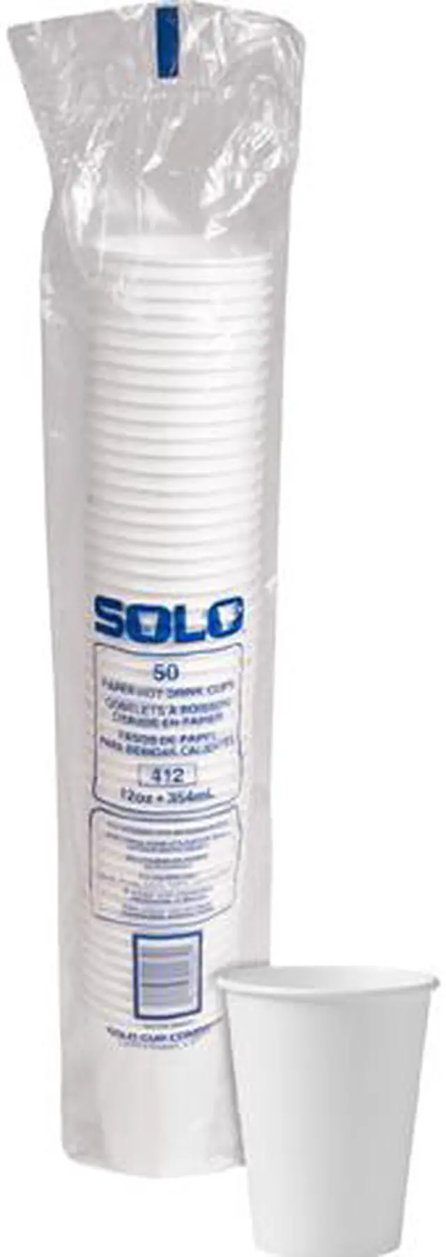 Main image of Polycoated Hot Paper Cups, 12 oz., White, 50/Bag