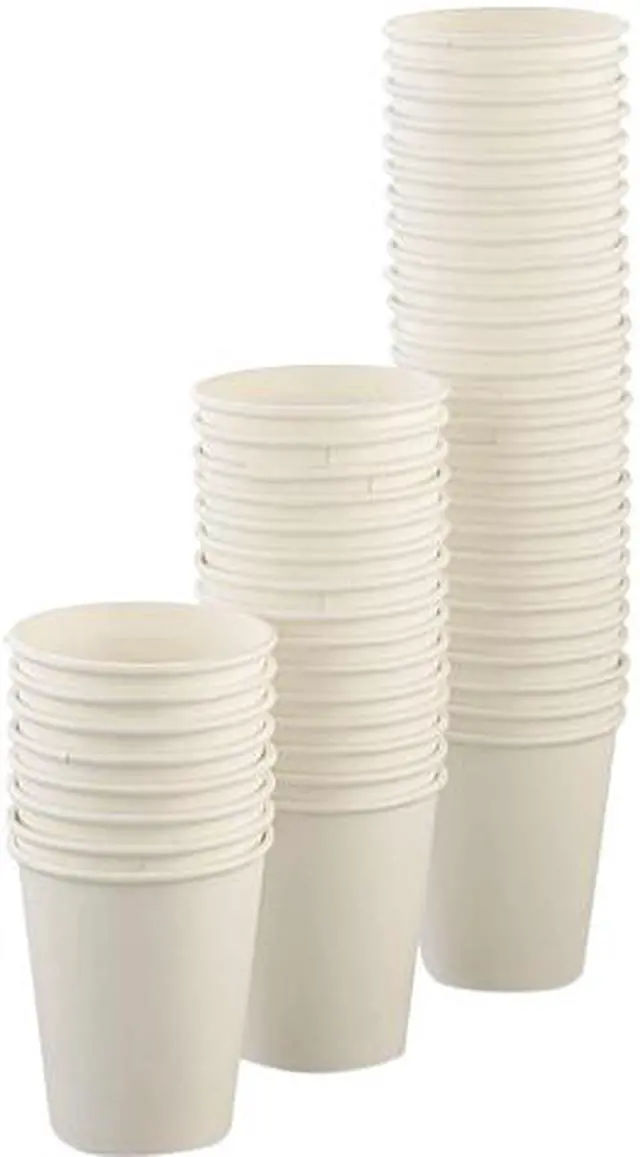 Main image of Uncoated Paper Cups, 8 oz., Hot, White