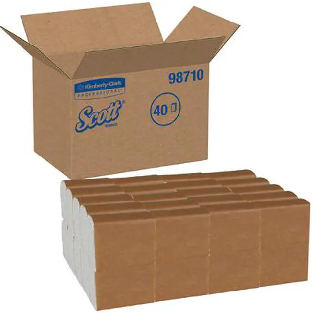 Alt view image 4 of 4 - Scott Tall Fold Paper Napkins (98710), Disposable, Snack-Sized, 1-Ply, 20 Packs of 500 Beverage Napkins (10,000 / Case)