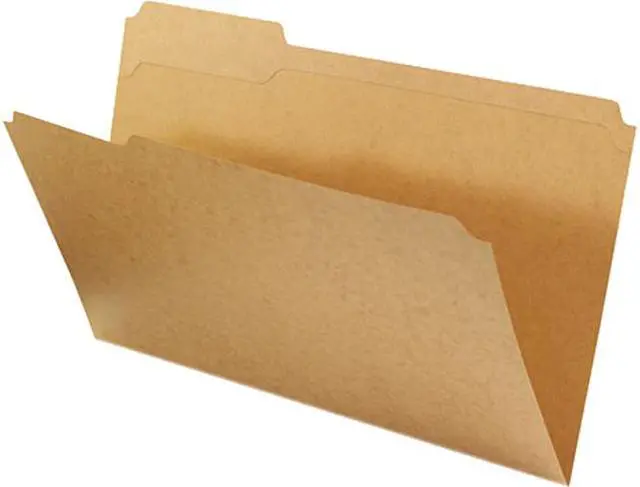 Main image of UNIVERSAL Kraft File Folders 1/3 Cut Assorted Top Tab Legal Kraft 100/Box 16143