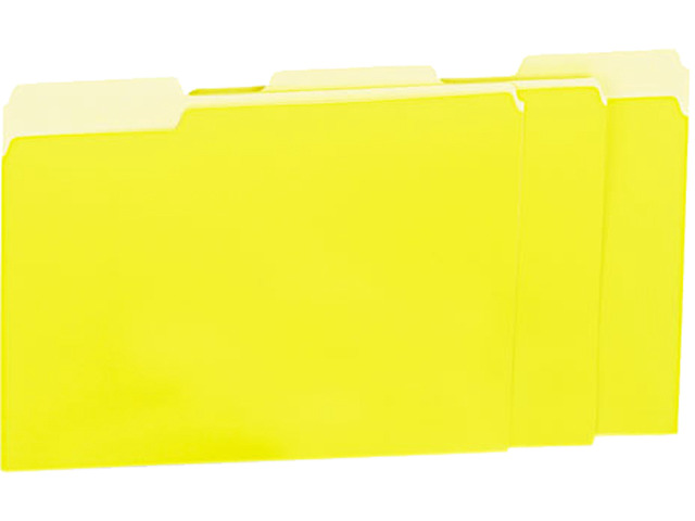Universal UNV12304 1/3-Cut Tab Interior File Folders - Letter Size, Yellow (100-Pack)