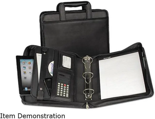 Main image of Samsill Zipper Binder Letter Retractable Handles 2 Exterior Pckts BK 15670