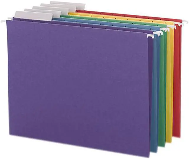 Main image of Smead Color Hanging Folders with 1/3-Cut Tabs 11 Pt. Stock Assorted Colors 25/BX 64020