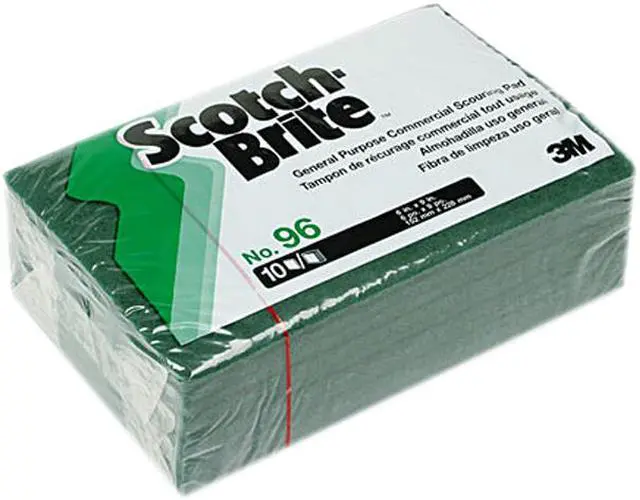 Main image of SCOTCH-BRITE 96CC 6" x 9" Green Scouring Pad,Green 10pk.