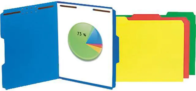Main image of Universal Manila Folders, 2 Fasteners, 1/3 Tab, Letter, Blue, 50/BX